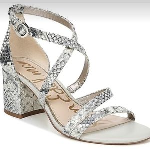 SAM EDELMAN - Stacie Textured Leather Sandals